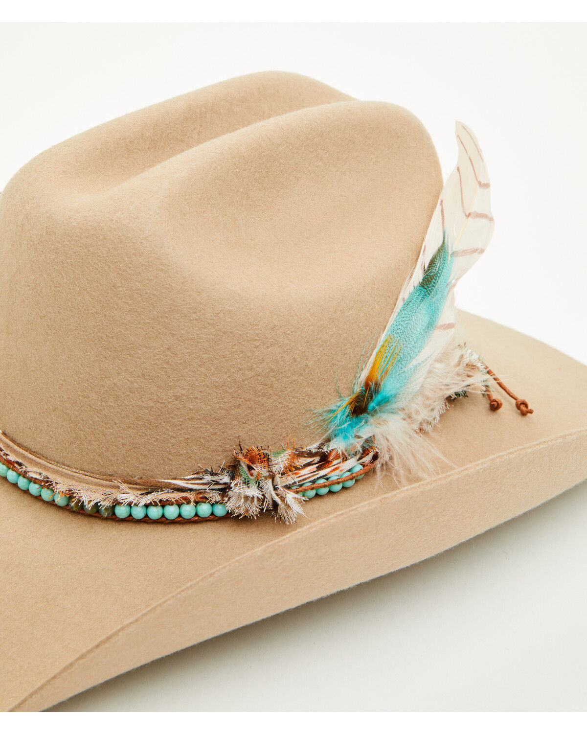 Image #2 - Shyanne Women's Feathered Wool Cowboy Hat, Beige, hi-res
