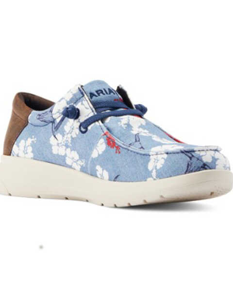 Image #1 - Ariat Men's Hilo Aloha Western Casual Shoes - Moc Toe, Blue, hi-res