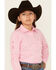 Image #2 - Ariat Girls' Team Kirby Long Sleeve Button-Down Western Shirt, Pink, hi-res