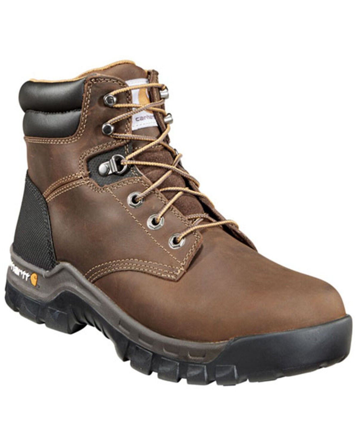 Carhartt Men's Rugged Flex&reg; 6" Lace-Up EH Work Boots - Soft Toe, Brown, hi-res