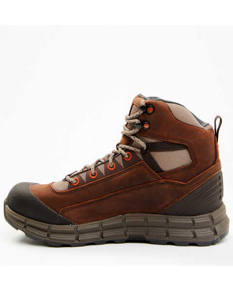 Image #3 - Brothers and Sons Men's 5" Lace-Up Waterproof Hiker Boots - Round Toe, Brown, hi-res
