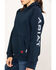 Image #4 - Ariat Women's FR Primo Fleece Logo Hooded Sweatshirt , Navy, hi-res