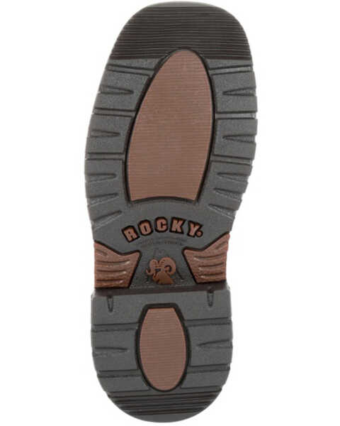 Image #7 - Rocky Boys' Big Kid Ride FLX Waterproof Western Work Boots - Soft Toe, Brown, hi-res