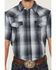 Image #3 - Cody James Men's Weed Wacker Plaid Print Short Sleeve Snap Western Shirt - Tall, Blue, hi-res