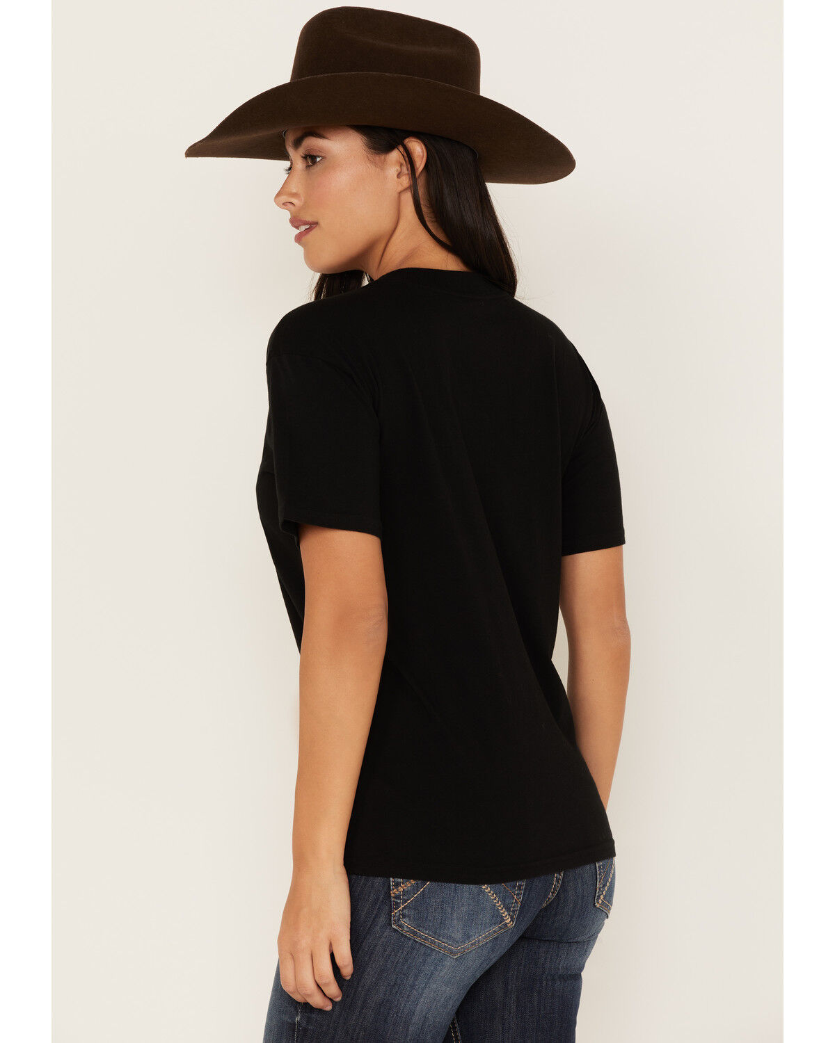 Image #4 - RANK 45® Women's Emblem Logo Graphic Tee, Black, hi-res