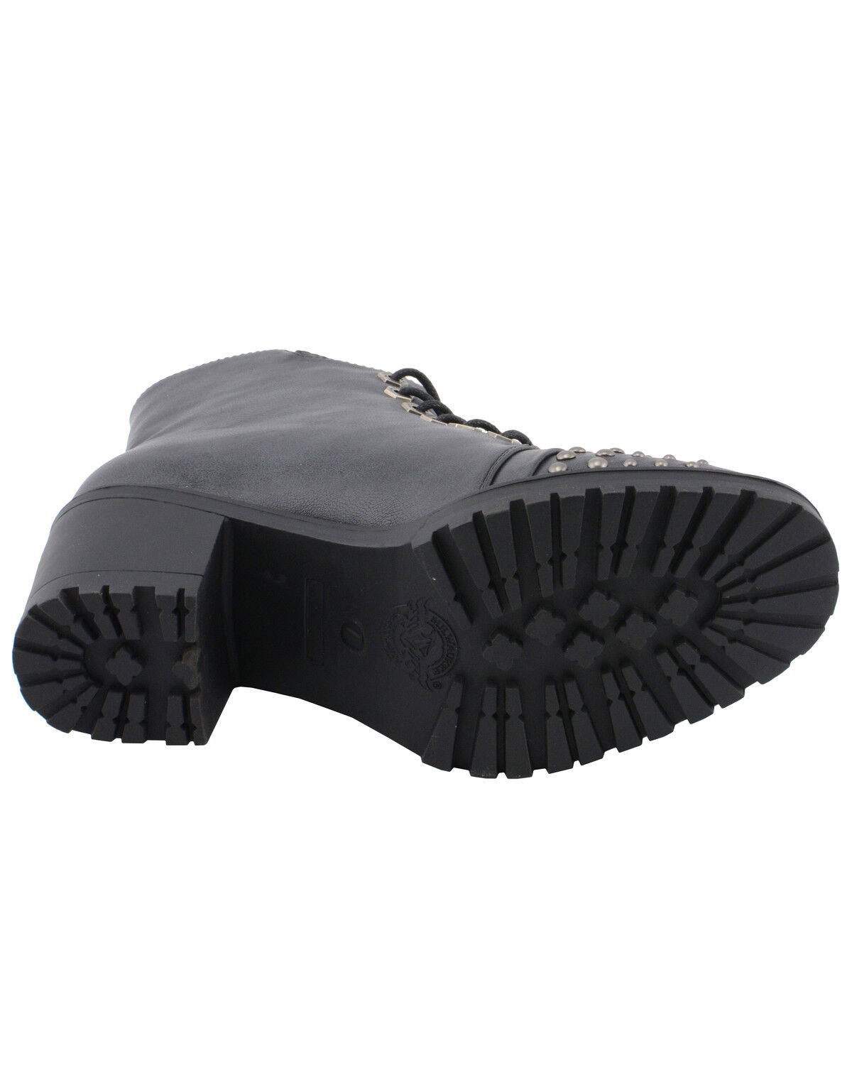 Image #6 - Milwaukee Leather Women's Studded Rocker Boots - Round Toe, Dark Grey, hi-res