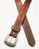 Image #2 - RANK 45® Men's Tonal Stitched Basketweave Belt , Medium Brown, hi-res