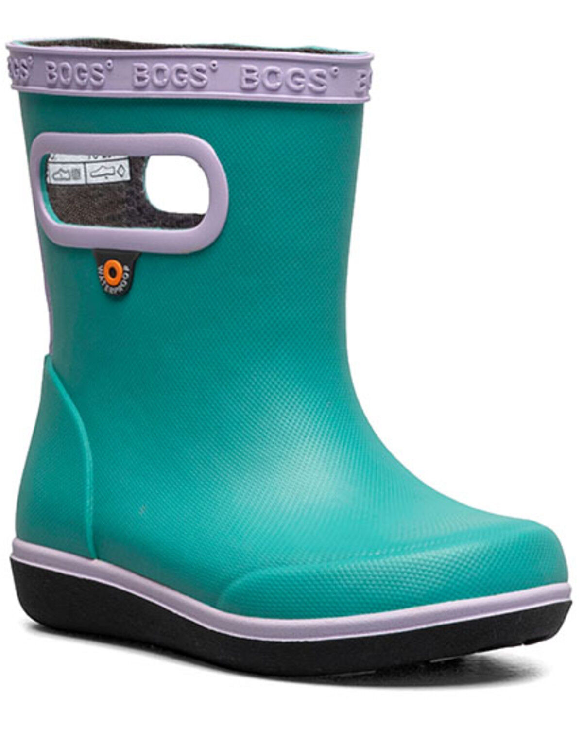 Image #1 - Bogs Boys' Skipper II Solid Rainboots, Teal, hi-res