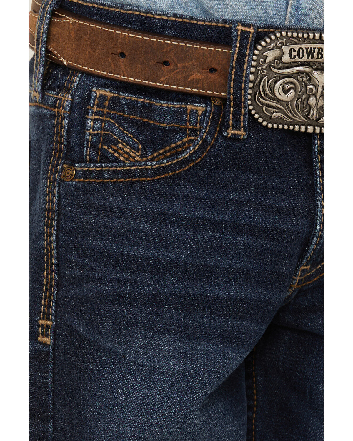 Image #2 - Cody James Boys' Morgan Medium Wash Mid Rise Stretch Relaxed Bootcut Jeans, Blue, hi-res