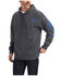 Image #1 - Ariat Men's Logo Graphic Hooded Sweatshirt, Charcoal, hi-res