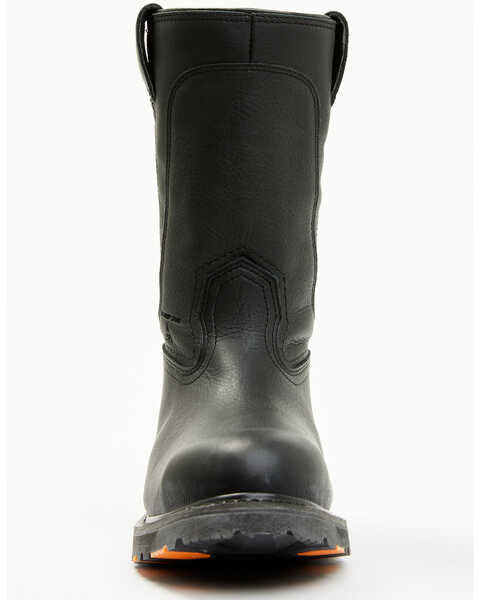 Image #4 - Hawx Men's 11" Industrial Wellington Work Boots - Composite Toe , Black, hi-res