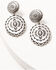 Image #1 - Shyanne Women's Shiloh Ridge Concho Statement Earrings, Silver, hi-res