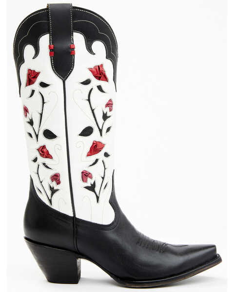 Image #2 - Idyllwind Women's Rosey Black Western Boots - Snip Toe, Black/white, hi-res