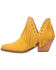 Image #3 - Dingo Women's Fine N' Dandy Leather Booties - Snip Toe , Yellow, hi-res