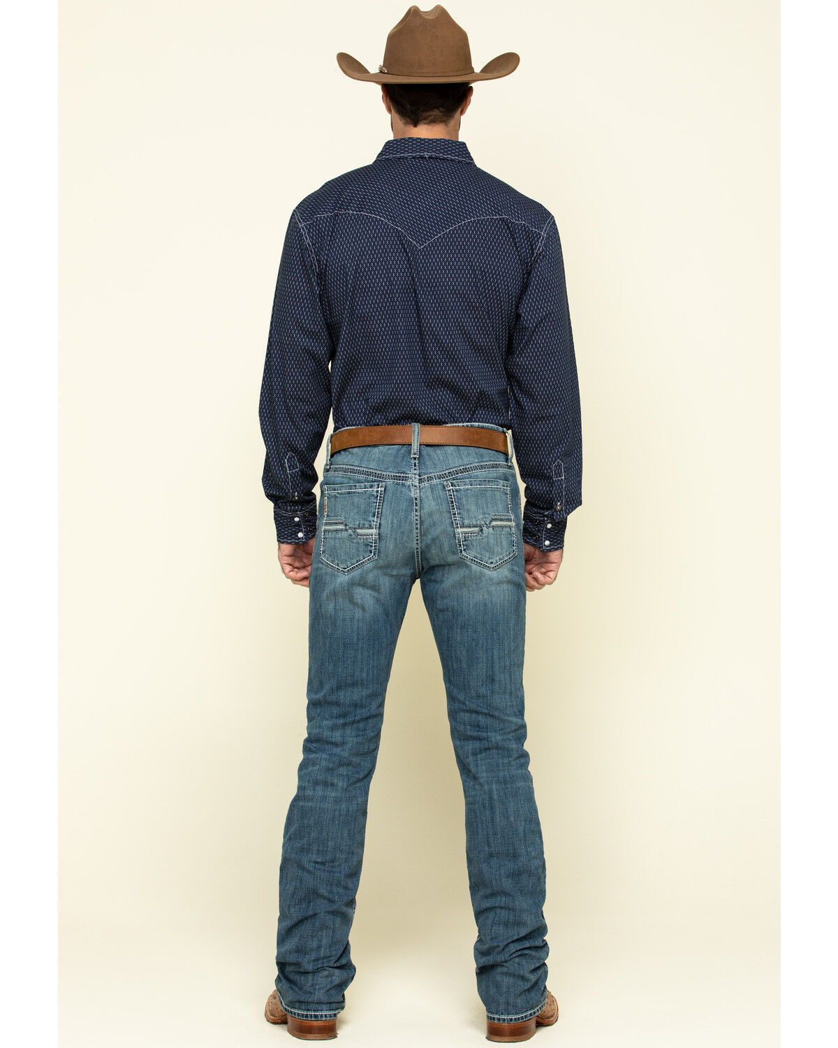 Image #5 - Cinch Men's Ian Med Stonewash Mid Slim Bootcut Jeans , , hi-res