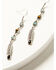 Shyanne Women's Juniper Sky Feather Necklace Earring Set - 2 Piece, Silver, hi-res