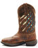 Shyanne Women's Xero Gravity Lite Flag Western Performance Boots - Broad Square Toe, Brown, hi-res