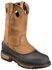 Georgia Boot Men's Mud Dog Waterproof Pull On Work Boots - Steel Toe, Brown, hi-res