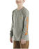 Image #2 - Carhartt Boys' Logo Long Sleeve Pocket T-Shirt, Charcoal, hi-res