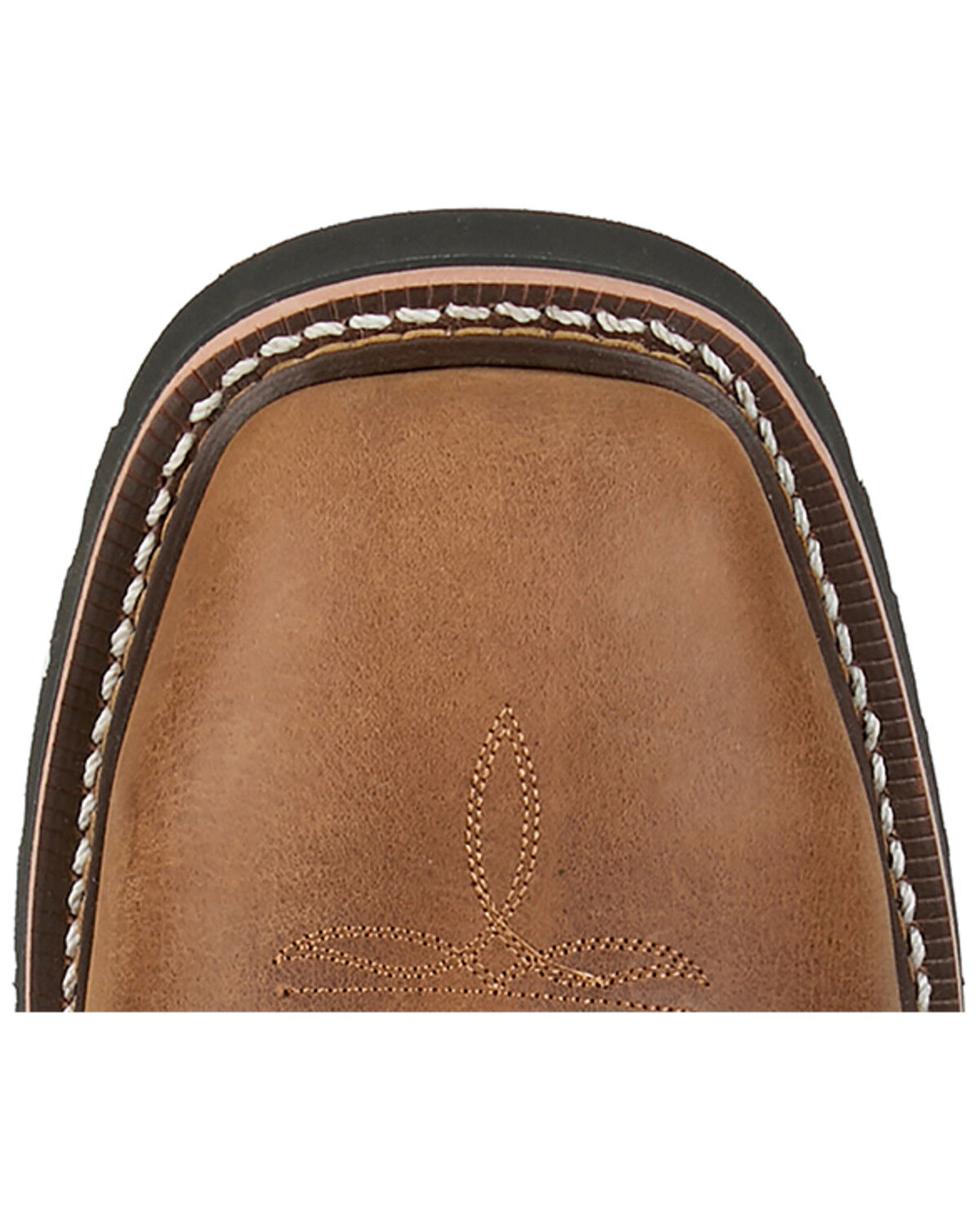 Image #6 - Justin Men's 8" Ames Pull-On Work Boots - Steel Toe, Medium Brown, hi-res