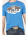 Cinch Men's Logo Short Sleeve Graphic  T-Shirt, Heather Blue, hi-res