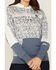 Hooey Women's Serape Cheyenne Floral Hoodie Sweatshirt, Cream, hi-res