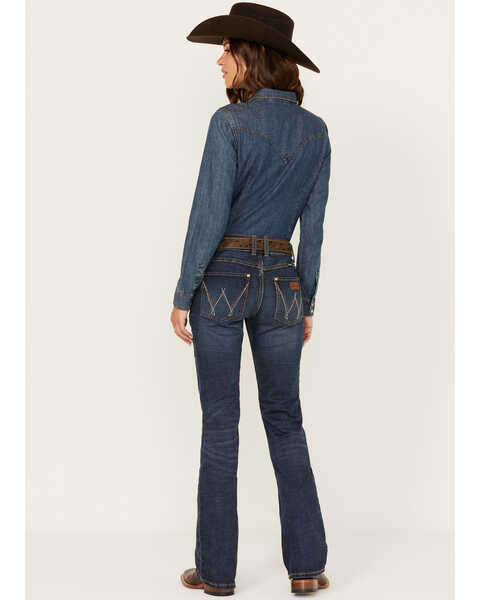 Image #3 - Wrangler Women's Medium Wash Retro Mae Jeans , Blue, hi-res