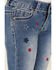 Image #2 - Shyanne Little Girls' Light Wash Americana Star Flare Jeans, Blue, hi-res