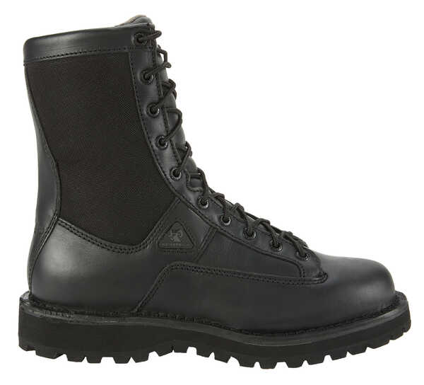 Rocky Men's Portland Waterproof Lace-To-Toe Duty Boots - Round Toe, Black, hi-res