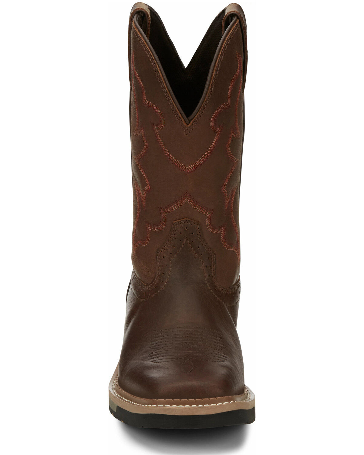 Image #5 - Justin Men's Boot Barn Exclusive Carbide Western Work Boots - Soft Toe, Brown, hi-res
