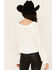 Image #4 - Wild Moss Women's Lace Detail Peasant Top, White, hi-res