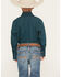 Image #4 - Ely Walker Boys' Solid Long Sleeve Snap Western Shirt, Teal, hi-res
