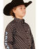 Image #2 - Ariat Boys' Logo Team Geo Print Long Sleeve Button-Down Western Shirt, Brown, hi-res