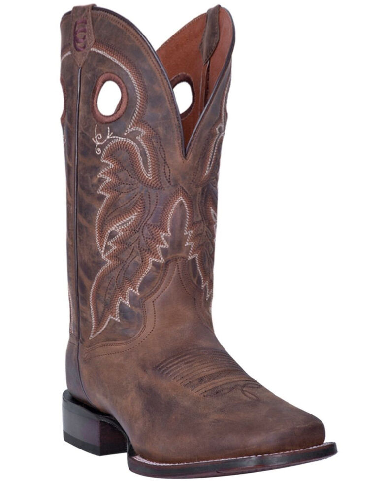 Dan Post Men's Abram Western Boots - Wide Square Toe, Tan, hi-res