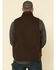 Image #5 - Carhartt Men's Dark Brown Washed Duck Sherpa Lined Mock Neck Work Vest - Tall, Dark Brown, hi-res