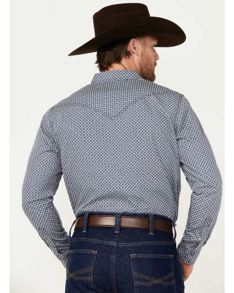 Image #4 - Cody James Men's Reride Geo Print Long Sleeve Snap Western Shirt - Big , Navy, hi-res