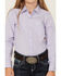 Image #3 - Ariat Girls' Striped Print Long Sleeve Button-Down Stretch Western Shirt, Lavender, hi-res