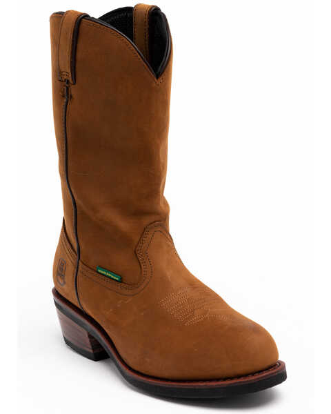 Image #1 - Dan Post Men's Albuquerque Waterproof Western Work Boots - Soft Toe, Distressed, hi-res