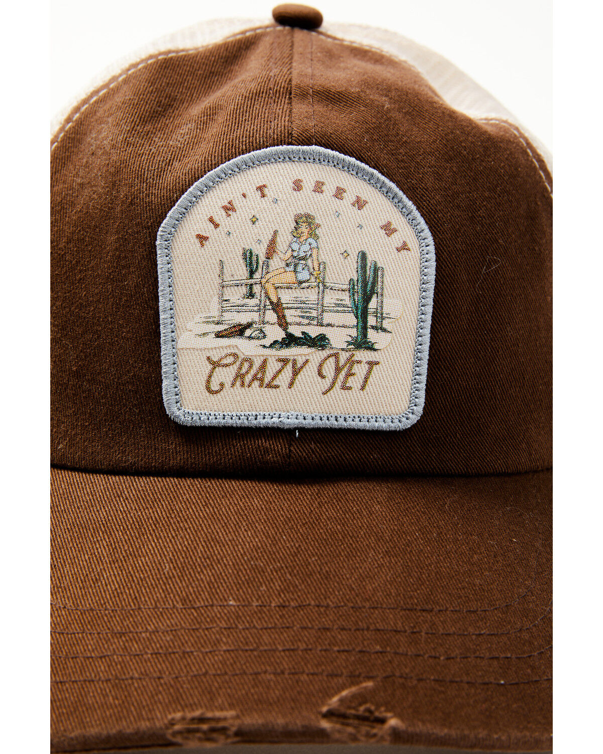 Image #2 - Idyllwind Women's Crazy Yet Mesh Back Baseball Cap, Pecan, hi-res