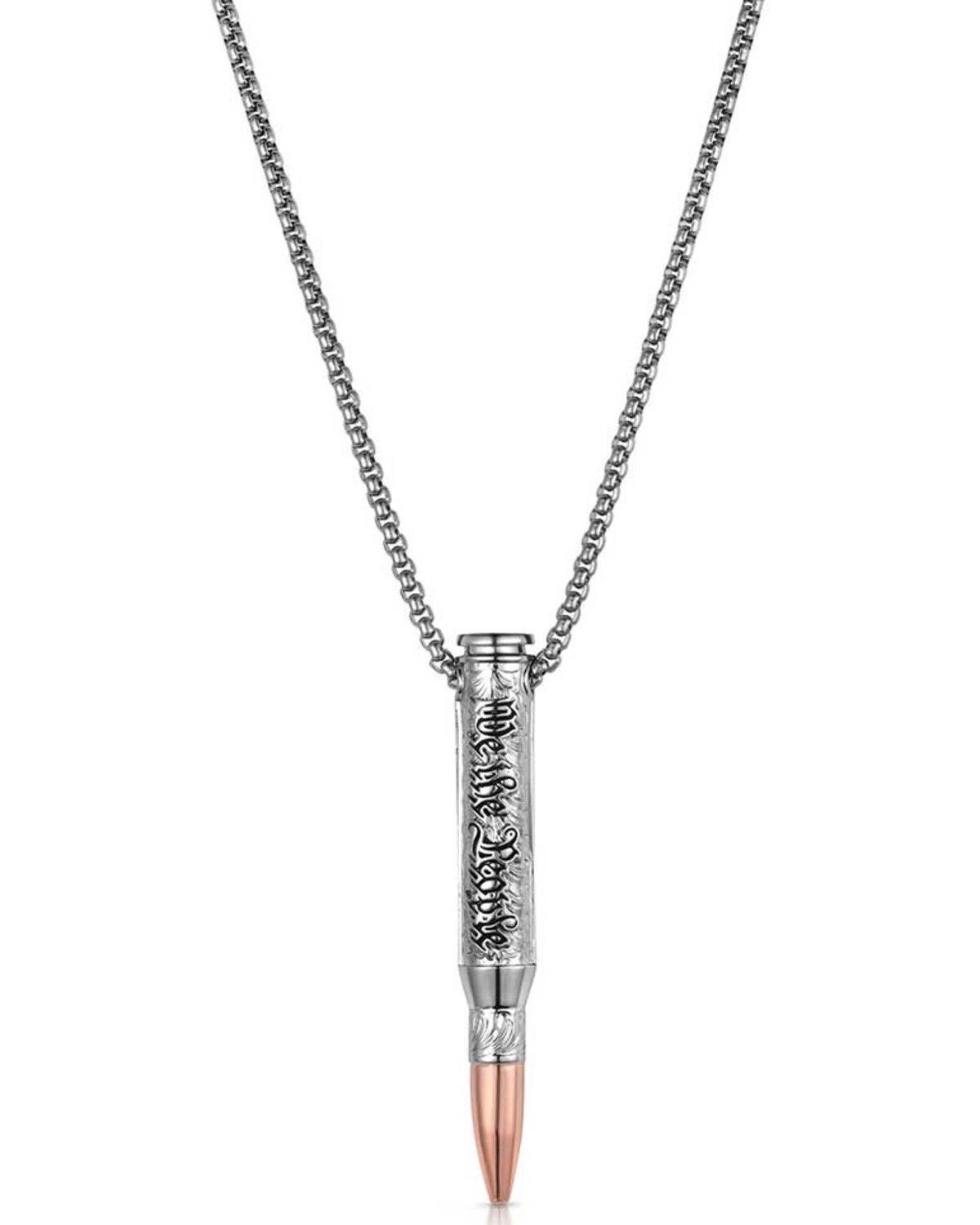 Image #2 - Montana Silversmiths Men's Bullet Necklace, Silver, hi-res