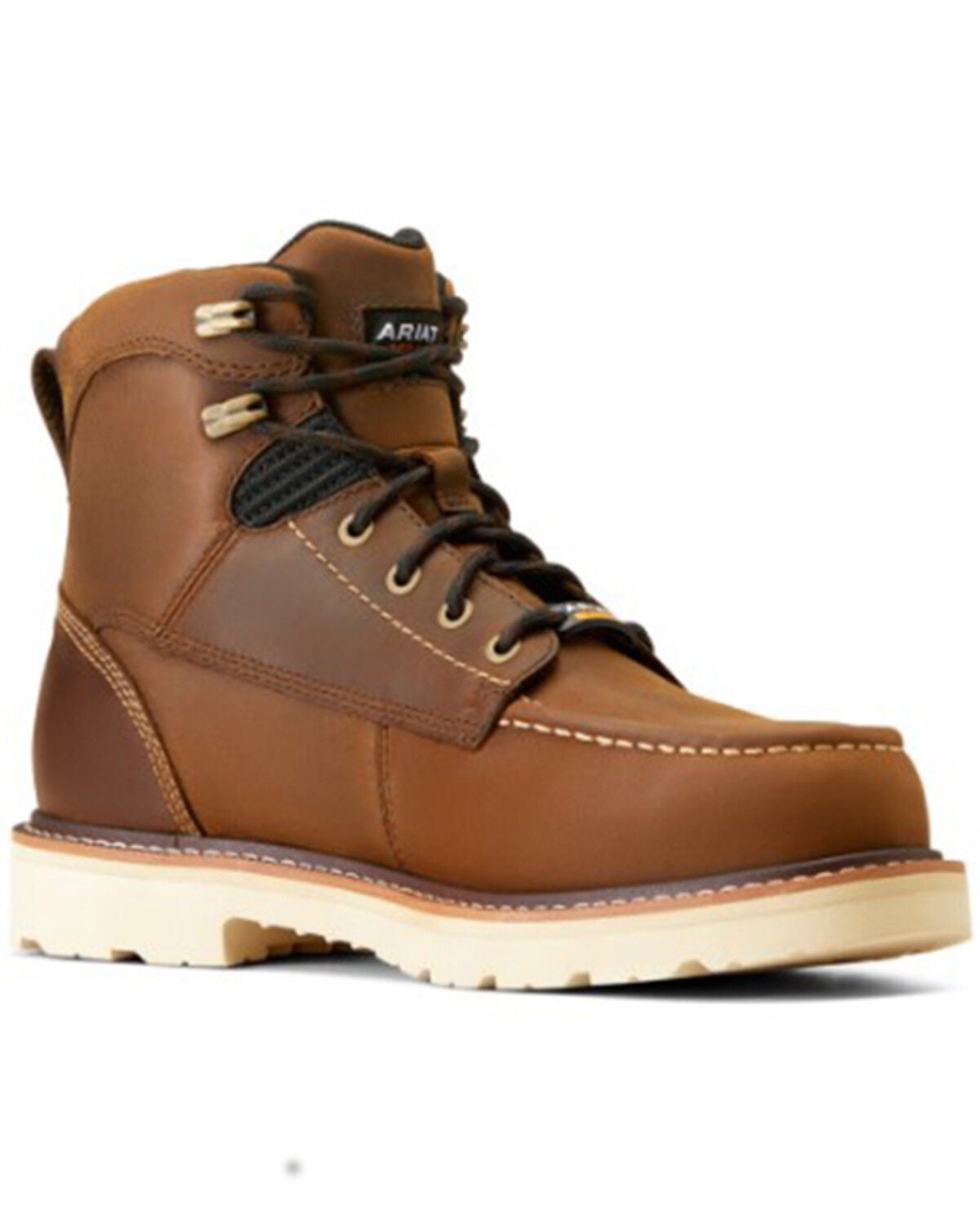Ariat Men's Rebar Lift 6" Lace-Up Waterproof Work Boots - Composite Toe, Brown, hi-res