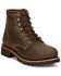 Image #1 - Chippewa Men's Wood Classic 2.0 6" Lace-Up Work Boots - Steel Toe , Bark, hi-res