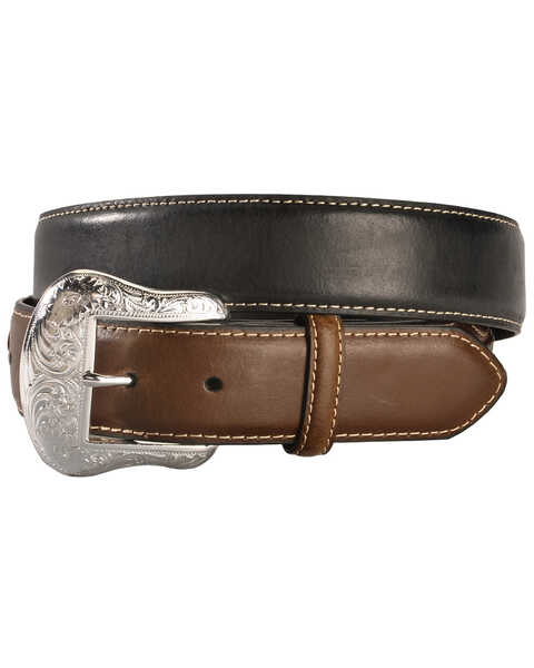 Nocona Concho Billet Leather Belt, Black, hi-res