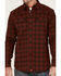 Image #3 - Cody James Men's FR Plaid Print Long Sleeve Snap Work Shirt - Tall, Dark Red, hi-res