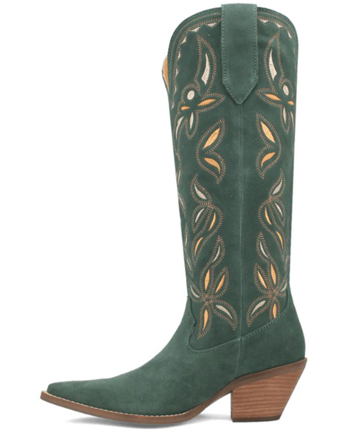 Image #3 - Dingo Women's Bandelera Tall Western Boots - Round Toe, Green, hi-res