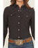 Image #3 - Wrangler Retro Women's Horseshoe Print Long Sleeve Snap Western Shirt, Black, hi-res