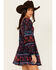 Image #2 - Free People Women's Endless Afternoon Long Sleeve Mini Dress , Navy, hi-res