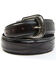 Moonshine Spirit Men's Black Cherry Stitched Pattern Leather Belt, Black Cherry, hi-res