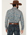 Image #4 - Ariat Men's Cedric Paisley Print Long Sleeve Snap Western Shirt, Blue, hi-res