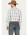 Image #4 - Stetson Men's Plaid Print Long Sleeve Pearl Snap Western Shirt, White, hi-res